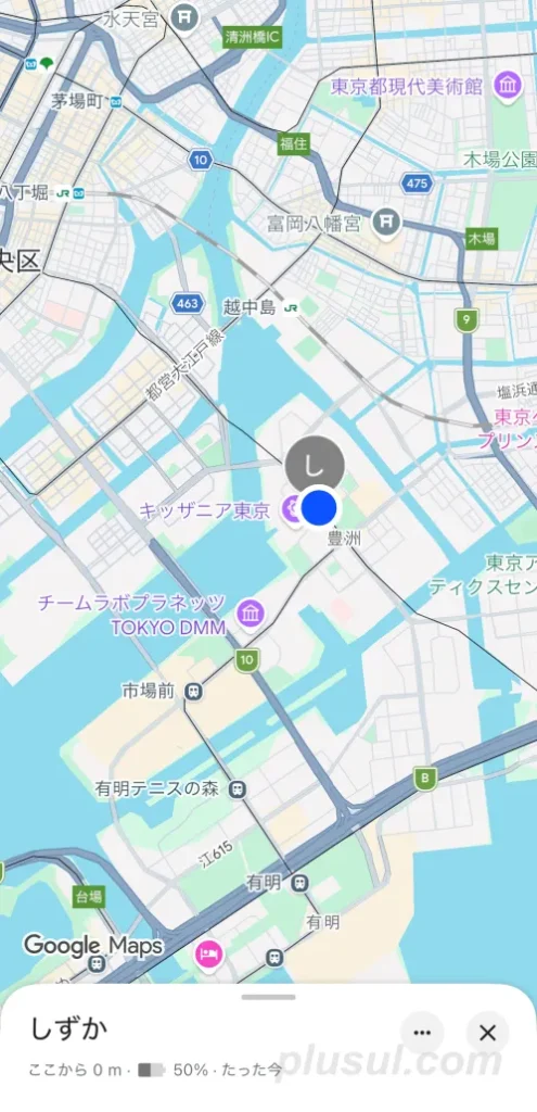 Googleマップで子どもの位置情報を確認する