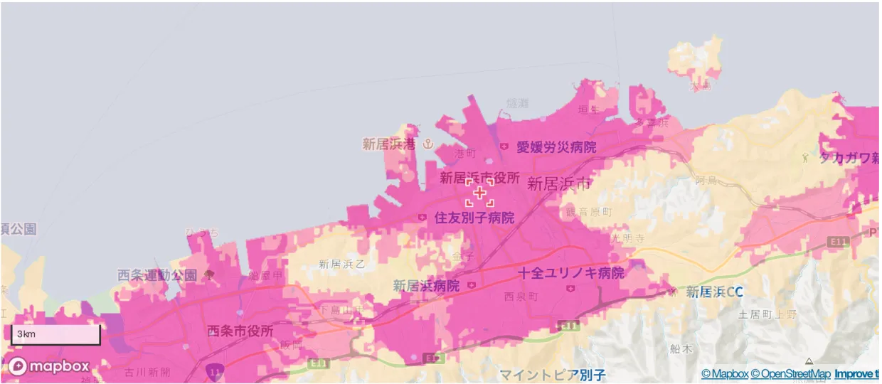 新居浜市エリア