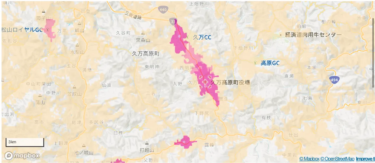 久万高原市エリア