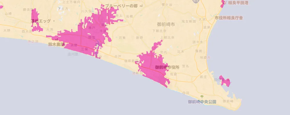 静岡県御前崎市エリア